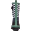 imageLaura Ashley Womens Rain Footwear Stripe Mid Calf Waterproof Rubber GardenRainboots Low Heel Slip Resistant Boots for WomenLt Green