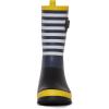 imageLaura Ashley Womens Rain Footwear Stripe Mid Calf Waterproof Rubber GardenRainboots Low Heel Slip Resistant Boots for WomenYellow Stripe