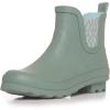 imageLaura Ashley Ladies Mid Cut Ankle Height Rubber Rain Boots Lightweight Waterproof Booties for WomenGreen