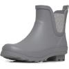 imageLaura Ashley Ladies Mid Cut Ankle Height Rubber Rain Boots Lightweight Waterproof Booties for WomenGrey