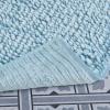 imageLaura Ashley Butter Chenille Bath Rug Absorbent Shaggy Bathroom Mat Non Slip plush Carpet Rugs for Tub and Sink  17quot x 24quot Ligth GrayAqua