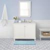 imageLaura Ashley Butter Chenille Bath Rug Absorbent Shaggy Bathroom Mat Non Slip plush Carpet Rugs for Tub and Sink  17quot x 24quot Ligth GrayAqua