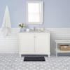 imageLaura Ashley Butter Chenille Bath Rug Absorbent Shaggy Bathroom Mat Non Slip plush Carpet Rugs for Tub and Sink  17quot x 24quot Ligth GrayBlack