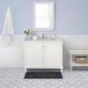 imageLaura Ashley Butter Chenille Bath Rug Absorbent Shaggy Bathroom Mat Non Slip plush Carpet Rugs for Tub and Sink  17quot x 24quot Ligth GrayBlack