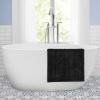 imageLaura Ashley Butter Chenille Bath Rug Absorbent Shaggy Bathroom Mat Non Slip plush Carpet Rugs for Tub and Sink  17quot x 24quot Ligth GrayBlack