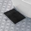 imageLaura Ashley Butter Chenille Bath Rug Absorbent Shaggy Bathroom Mat Non Slip plush Carpet Rugs for Tub and Sink  17quot x 24quot Ligth GrayBlack