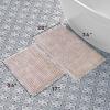 imageLaura Ashley Butter Chenille Bath Rug Absorbent Shaggy Bathroom Mat Non Slip plush Carpet Rugs for Tub and Sink  17quot x 24quot Ligth GrayBlush
