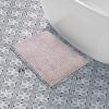 imageLaura Ashley Butter Chenille Bath Rug Absorbent Shaggy Bathroom Mat Non Slip plush Carpet Rugs for Tub and Sink  17quot x 24quot Ligth GrayBlush
