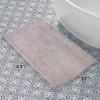 imageLaura Ashley Butter Chenille Bath Rug Absorbent Shaggy Bathroom Mat Non Slip plush Carpet Rugs for Tub and Sink  17quot x 24quot Ligth GrayBlush