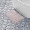 imageLaura Ashley Butter Chenille Bath Rug Absorbent Shaggy Bathroom Mat Non Slip plush Carpet Rugs for Tub and Sink  17quot x 24quot Ligth GrayBlush