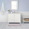 imageLaura Ashley Butter Chenille Bath Rug Absorbent Shaggy Bathroom Mat Non Slip plush Carpet Rugs for Tub and Sink  17quot x 24quot Ligth GrayBlush