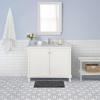 imageLaura Ashley Butter Chenille Bath Rug Absorbent Shaggy Bathroom Mat Non Slip plush Carpet Rugs for Tub and Sink  17quot x 24quot Ligth GrayCharcoal
