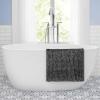 imageLaura Ashley Butter Chenille Bath Rug Absorbent Shaggy Bathroom Mat Non Slip plush Carpet Rugs for Tub and Sink  17quot x 24quot Ligth GrayCharcoal