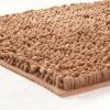 imageLaura Ashley Butter Chenille Bath Rug Absorbent Shaggy Bathroom Mat Non Slip plush Carpet Rugs for Tub and Sink  17quot x 24quot Ligth GrayDark Linen