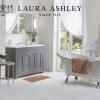 imageLaura Ashley Butter Chenille Bath Rug Absorbent Shaggy Bathroom Mat Non Slip plush Carpet Rugs for Tub and Sink  17quot x 24quot Ligth GrayDark Linen