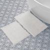 imageLaura Ashley Butter Chenille Bath Rug Absorbent Shaggy Bathroom Mat Non Slip plush Carpet Rugs for Tub and Sink  17quot x 24quot Ligth GrayIvory