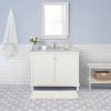 imageLaura Ashley Butter Chenille Bath Rug Absorbent Shaggy Bathroom Mat Non Slip plush Carpet Rugs for Tub and Sink  17quot x 24quot Ligth GrayIvory