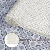 imageLaura Ashley Butter Chenille Bath Rug Absorbent Shaggy Bathroom Mat Non Slip plush Carpet Rugs for Tub and Sink  17quot x 24quot Ligth GrayIvory