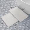 imageLaura Ashley Butter Chenille Bath Rug Absorbent Shaggy Bathroom Mat Non Slip plush Carpet Rugs for Tub and Sink  17quot x 24quot Ligth GrayIvory