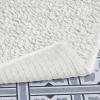imageLaura Ashley Butter Chenille Bath Rug Absorbent Shaggy Bathroom Mat Non Slip plush Carpet Rugs for Tub and Sink  17quot x 24quot Ligth GrayIvory