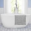 imageLaura Ashley Butter Chenille Bath Rug Absorbent Shaggy Bathroom Mat Non Slip plush Carpet Rugs for Tub and Sink  17quot x 24quot Ligth GrayLight Grey