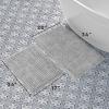 imageLaura Ashley Butter Chenille Bath Rug Absorbent Shaggy Bathroom Mat Non Slip plush Carpet Rugs for Tub and Sink  17quot x 24quot Ligth GrayLight Grey