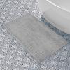 imageLaura Ashley Butter Chenille Bath Rug Absorbent Shaggy Bathroom Mat Non Slip plush Carpet Rugs for Tub and Sink  17quot x 24quot Ligth GrayLight Grey