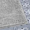 imageLaura Ashley Butter Chenille Bath Rug Absorbent Shaggy Bathroom Mat Non Slip plush Carpet Rugs for Tub and Sink  17quot x 24quot Ligth GrayLight Grey