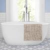 imageLaura Ashley Butter Chenille Bath Rug Absorbent Shaggy Bathroom Mat Non Slip plush Carpet Rugs for Tub and Sink  17quot x 24quot Ligth GrayLinen