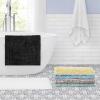 imageLaura Ashley Butter Chenille Bath Rug Absorbent Shaggy Bathroom Mat Non Slip plush Carpet Rugs for Tub and Sink  17quot x 24quot Ligth GrayLinen