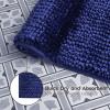 imageLaura Ashley Butter Chenille Bath Rug Absorbent Shaggy Bathroom Mat Non Slip plush Carpet Rugs for Tub and Sink  17quot x 24quot Ligth GrayNavy