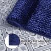 imageLaura Ashley Butter Chenille Bath Rug Absorbent Shaggy Bathroom Mat Non Slip plush Carpet Rugs for Tub and Sink  17quot x 24quot Ligth GrayNavy