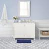 imageLaura Ashley Butter Chenille Bath Rug Absorbent Shaggy Bathroom Mat Non Slip plush Carpet Rugs for Tub and Sink  17quot x 24quot Ligth GrayNavy