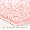 imageLaura Ashley Butter Chenille Bath Rug Absorbent Shaggy Bathroom Mat Non Slip plush Carpet Rugs for Tub and Sink  17quot x 24quot Ligth GrayPink Mist