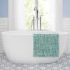 imageLaura Ashley Butter Chenille Bath Rug Absorbent Shaggy Bathroom Mat Non Slip plush Carpet Rugs for Tub and Sink  17quot x 24quot Ligth GraySage Green