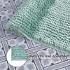 imageLaura Ashley Butter Chenille Bath Rug Absorbent Shaggy Bathroom Mat Non Slip plush Carpet Rugs for Tub and Sink  17quot x 24quot Ligth GraySage Green
