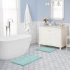 imageLaura Ashley Butter Chenille Bath Rug Absorbent Shaggy Bathroom Mat Non Slip plush Carpet Rugs for Tub and Sink  17quot x 24quot Ligth GraySage Green