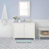 imageLaura Ashley Butter Chenille Bath Rug Absorbent Shaggy Bathroom Mat Non Slip plush Carpet Rugs for Tub and Sink  17quot x 24quot Ligth GraySage Green