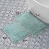 imageLaura Ashley Butter Chenille Bath Rug Absorbent Shaggy Bathroom Mat Non Slip plush Carpet Rugs for Tub and Sink  17quot x 24quot Ligth GraySage Green