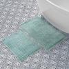 imageLaura Ashley Butter Chenille Bath Rug Absorbent Shaggy Bathroom Mat Non Slip plush Carpet Rugs for Tub and Sink  17quot x 24quot Ligth GraySage Green