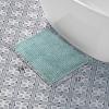 imageLaura Ashley Butter Chenille Bath Rug Absorbent Shaggy Bathroom Mat Non Slip plush Carpet Rugs for Tub and Sink  17quot x 24quot Ligth GraySage Green