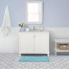 imageLaura Ashley Butter Chenille Bath Rug Absorbent Shaggy Bathroom Mat Non Slip plush Carpet Rugs for Tub and Sink  17quot x 24quot Ligth GraySeaspray Blue