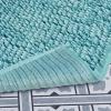 imageLaura Ashley Butter Chenille Bath Rug Absorbent Shaggy Bathroom Mat Non Slip plush Carpet Rugs for Tub and Sink  17quot x 24quot Ligth GraySeaspray Blue