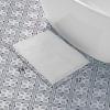 imageLaura Ashley Butter Chenille Bath Rug Absorbent Shaggy Bathroom Mat Non Slip plush Carpet Rugs for Tub and Sink  17quot x 24quot Ligth GrayWhite