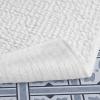 imageLaura Ashley Butter Chenille Bath Rug Absorbent Shaggy Bathroom Mat Non Slip plush Carpet Rugs for Tub and Sink  17quot x 24quot Ligth GrayWhite