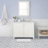 imageLaura Ashley Butter Chenille Bath Rug Absorbent Shaggy Bathroom Mat Non Slip plush Carpet Rugs for Tub and Sink  17quot x 24quot Ligth GrayWhite
