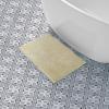 imageLaura Ashley Butter Chenille Bath Rug Absorbent Shaggy Bathroom Mat Non Slip plush Carpet Rugs for Tub and Sink  17quot x 24quot Ligth GrayYellow