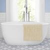 imageLaura Ashley Butter Chenille Bath Rug Absorbent Shaggy Bathroom Mat Non Slip plush Carpet Rugs for Tub and Sink  17quot x 24quot Ligth GrayYellow