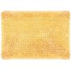 imageLaura Ashley Butter Chenille Bath Rug Absorbent Shaggy Bathroom Mat Non Slip plush Carpet Rugs for Tub and Sink  17quot x 24quot Ligth GrayYellow