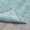 imageLaura Ashley Crochet Cotton 24x40 Bath Rug LinenAqua